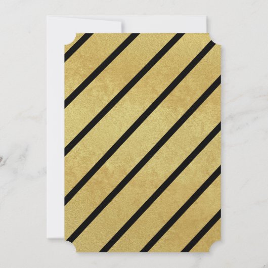 Invitation Commandant or et noir de théâtre d'invitation (Dos)