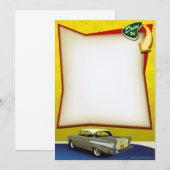 Invitation Commande de hot rod d'années '50 dans des (Devant / Derrière)