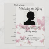 Invitation commande de service d'orchidée Dendrobium (Devant / Derrière)