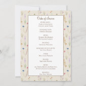 Invitation Commande de service floral en mémoire aimante (Dos)