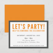 Invitation Commande d'impression pour Rachel - encart pour la (Devant / Derrière)