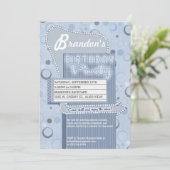 Invitation Commande d'invitation de partie de film rétro dans (Debout devant)