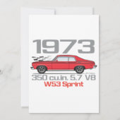 Invitation Commande personnalisée 1973 350 cu.in.57 V8 W53 Sp (Dos)