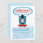 Invitation COMMANDE PERSONNALISÉE L'invitation de train pour (Devant / Derrière)