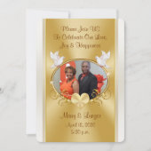 Invitation Commande personnalisée pour Mosley Mariage Gold et (Devant)
