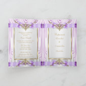 Invitation Commandez Quinceanera lilas violet (Intérieur)