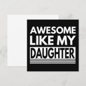 INVITATION COMME MA FILLE FÊTE DES PÈRES TENDANCE (Devant / Derrière)