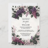 Invitation Comme Mariage au vignoble de la ferme rurale Seed  (Devant)