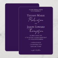 Comme Pourcentage violet minimaliste Mariage d'élé