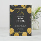 Invitation Comme Retro Amusant Humor Adulte Happy Chic 80e an (Debout devant)