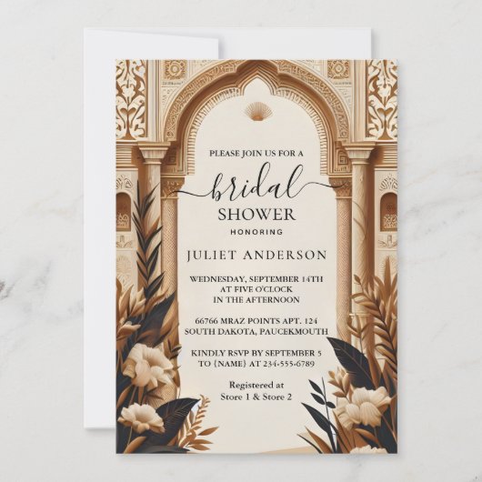 Invitation Comme Rustic Fiesta Rustic Bold Fête des mariées e (Devant)