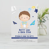 Invitation Comme Un Rock Star Boys Pee Training Party (Debout devant)