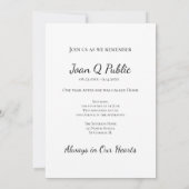 Invitation Commémoration de l'anniversaire de la mort des bot (Dos)