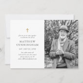 Invitation Commémoration Virtuelle De La Vie Croix Simple (Devant)