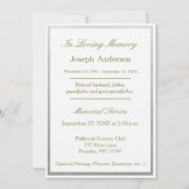 Invitation commémorative | Ajouter une photo (Dos)