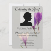 Invitation commémorative au crocus pourpre (Devant)