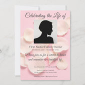 Invitation commémorative aux pétales de rose (Devant)