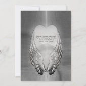 Invitation commémorative | Coeur d'or avec ailes d (Dos)