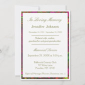 Invitation commémorative | Coeur Rose (Dos)