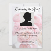Invitation commémorative de pivoine (Devant)