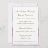 Invitation commémorative | Deux anges et arbre (Dos)