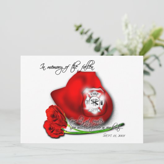 Invitation commémorative du 11 septembre (Debout devant)