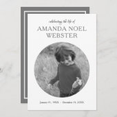 invitation commémorative du centre cercle (Devant / Derrière)