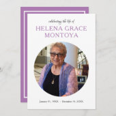 invitation commémorative du centre cercle (Devant / Derrière)