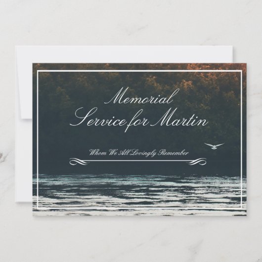 Invitation commémorative du coucher du soleil de L (Devant)