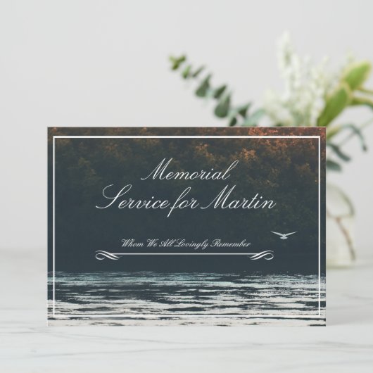 Invitation commémorative du coucher du soleil de L (Debout devant)