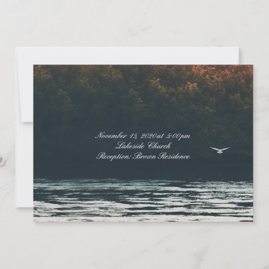 Invitation commémorative du coucher du soleil de L (Dos)