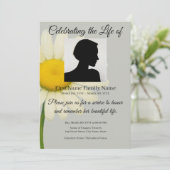 Invitation commémorative Grey Daisy (Debout devant)