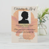 Invitation commémorative Orange Poppy (Debout devant)