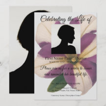 Invitation commémorative pétunia violet