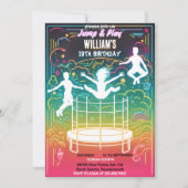 Invitation commencer garçons enfants cool trampoline Park 13e (Devant)