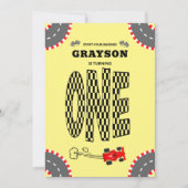 Invitation Commencez vos courses de moteurs 1er anniversaire (Devant)