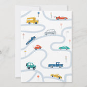 Invitation Commencez vos moteurs Transport Anniversaire (Dos)