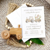 Invitation Commencez votre fête d'anniversaire de ferme tract