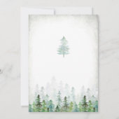 Invitation Commençons l'aventure forêt Baby Shower (Dos)