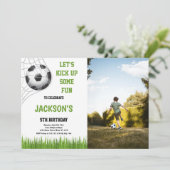 Invitation Commençons par une amusante photo d'anniversaire d (Debout devant)