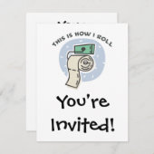 Invitation Comment faire rouler (Papier toilette) (Devant / Derrière)