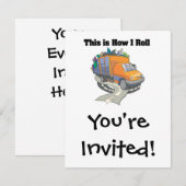 Invitation Comment je marche (camion à ordures) (Devant / Derrière)