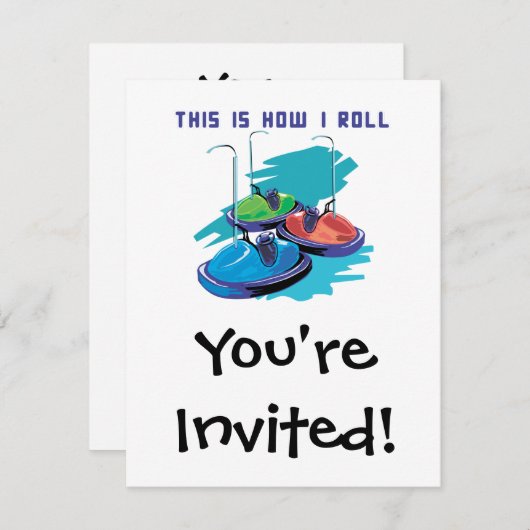 Invitation Comment je marche (voitures pare-chocs) (Devant / Derrière)