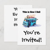 Invitation Comment je roule (Camion à glace) (Devant / Derrière)