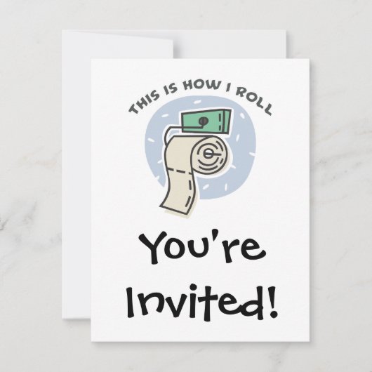 Invitation Comment je roule (papier toilette) (Devant)
