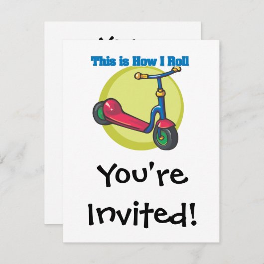 Invitation Comment je roule (Scooter) (Devant / Derrière)