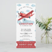 Invitation Comment le temps passe Billet d'avion Admettre une (Debout devant)