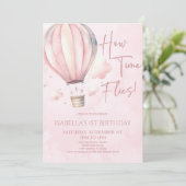 Invitation Comment le temps vole ! Ballotte à air chaud fête (Debout devant)