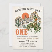 Invitation Comment l'Occident était l'anniversaire d'un cowbo (Devant)