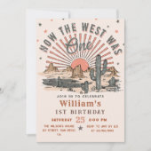 Invitation Comment l'Occident était l'anniversaire d'un cowbo (Devant)